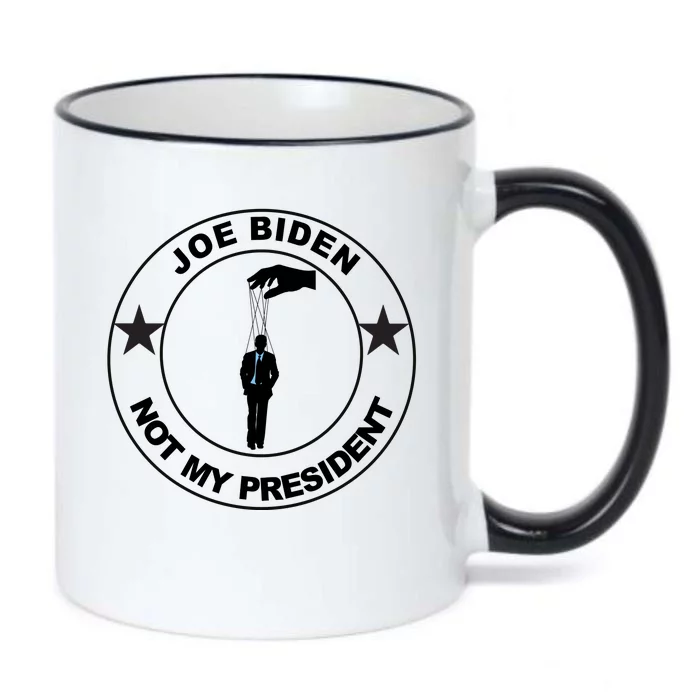 Joe Biden Not My President Hanging Puppet Black Color Changing Mug