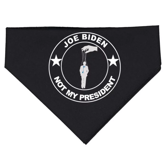 Joe Biden Not My President Hanging Puppet USA-Made Doggie Bandana