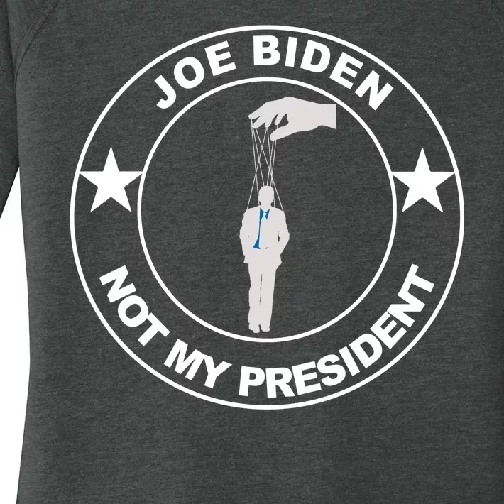 Joe Biden Not My President Hanging Puppet Women's Perfect Tri Tunic Long Sleeve Shirt