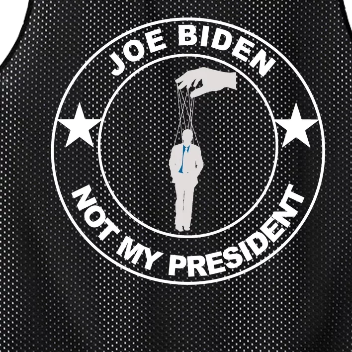 Joe Biden Not My President Hanging Puppet Mesh Reversible Basketball Jersey Tank