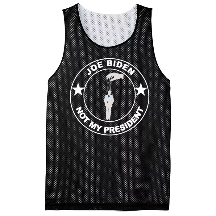 Joe Biden Not My President Hanging Puppet Mesh Reversible Basketball Jersey Tank