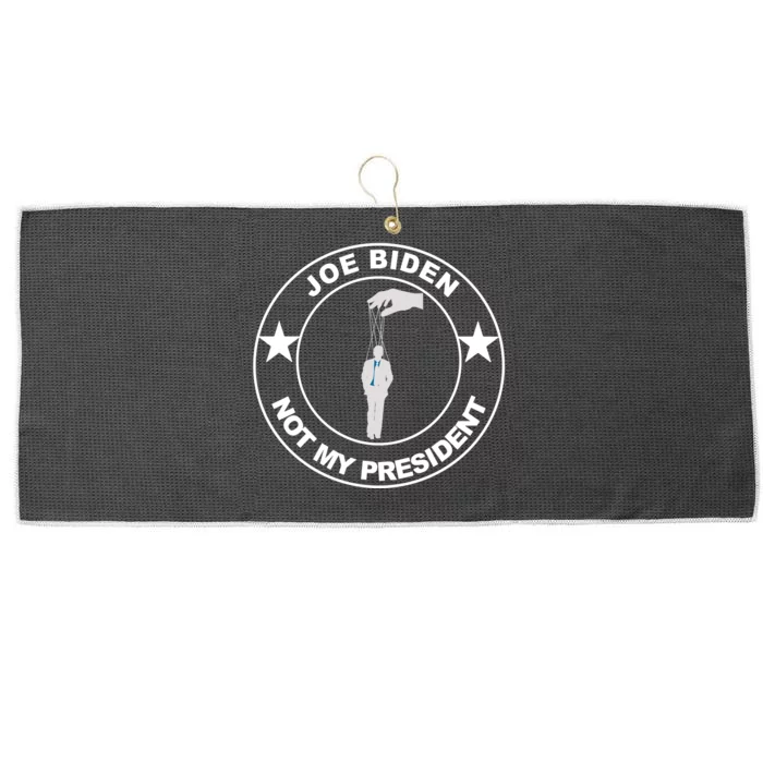 Joe Biden Not My President Hanging Puppet Large Microfiber Waffle Golf Towel