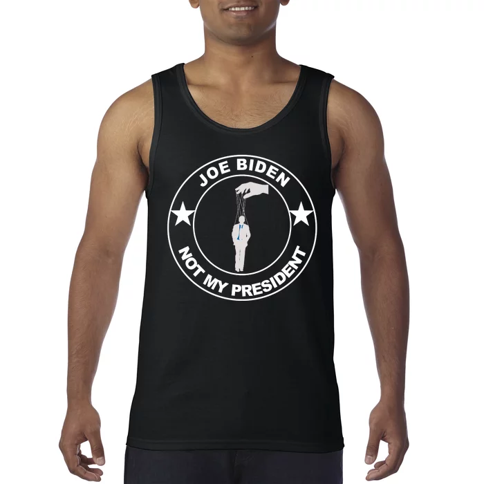 Joe Biden Not My President Hanging Puppet Tank Top