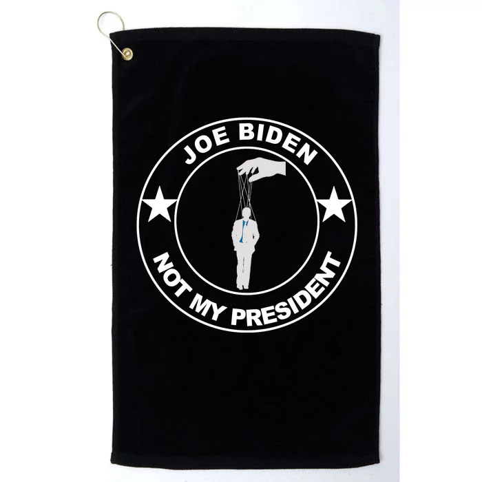 Joe Biden Not My President Hanging Puppet Platinum Collection Golf Towel