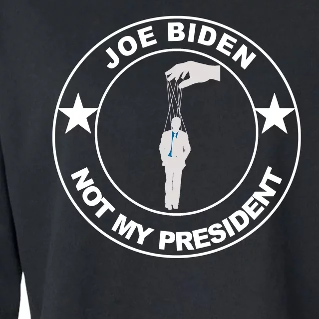 Joe Biden Not My President Hanging Puppet Cropped Pullover Crew