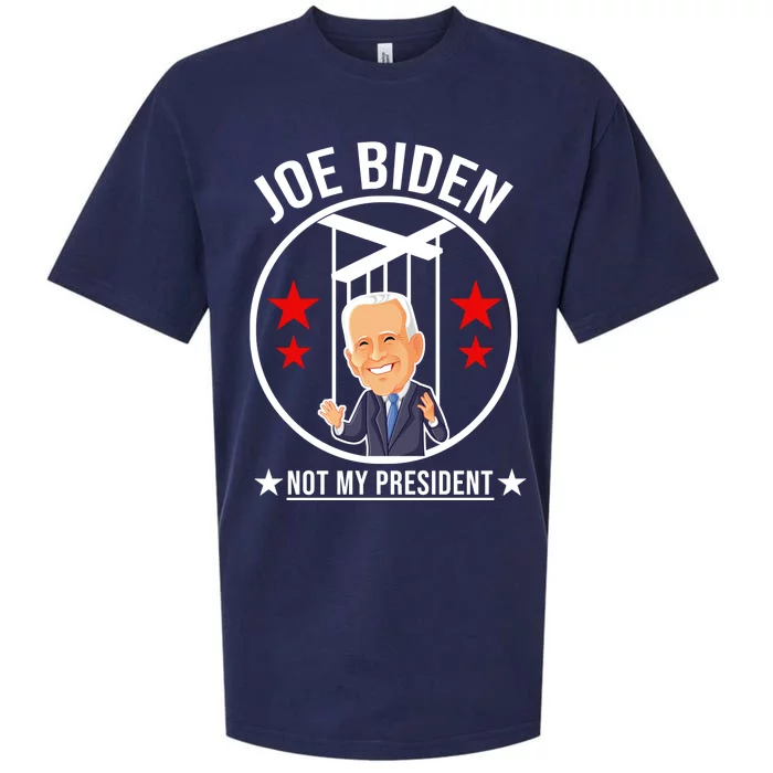 Joe Biden Not My President Puppet Funny Sueded Cloud Jersey T-Shirt