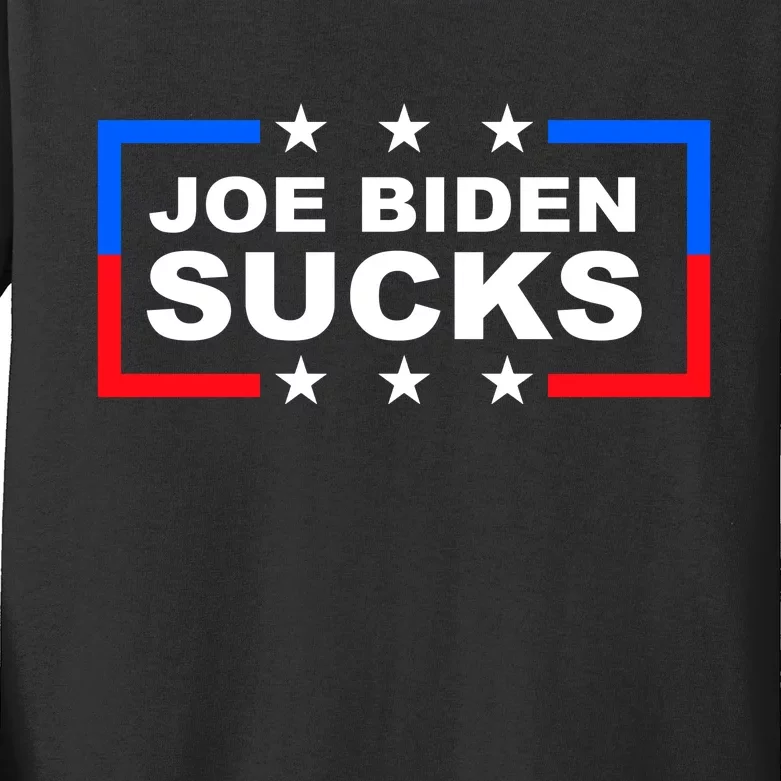 Joe Biden Sucks Kids Long Sleeve Shirt