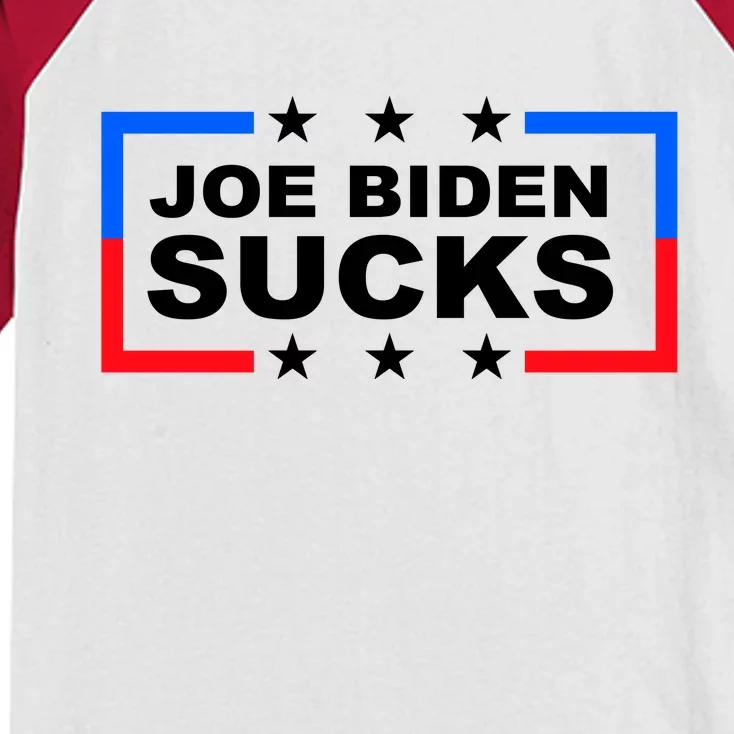 Joe Biden Sucks Kids Colorblock Raglan Jersey