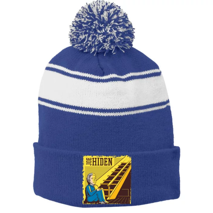 Joe Hidden Basement Stripe Pom Pom Beanie