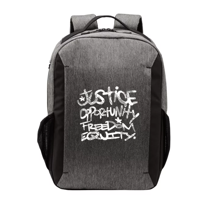 Justice Opportunity Equity Freedom Vector Backpack