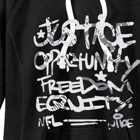 Justice Opportunity Equity Freedom Women's Fleece Hoodie