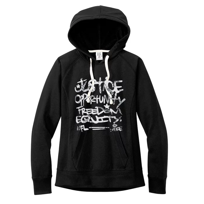 Justice Opportunity Equity Freedom Women's Fleece Hoodie