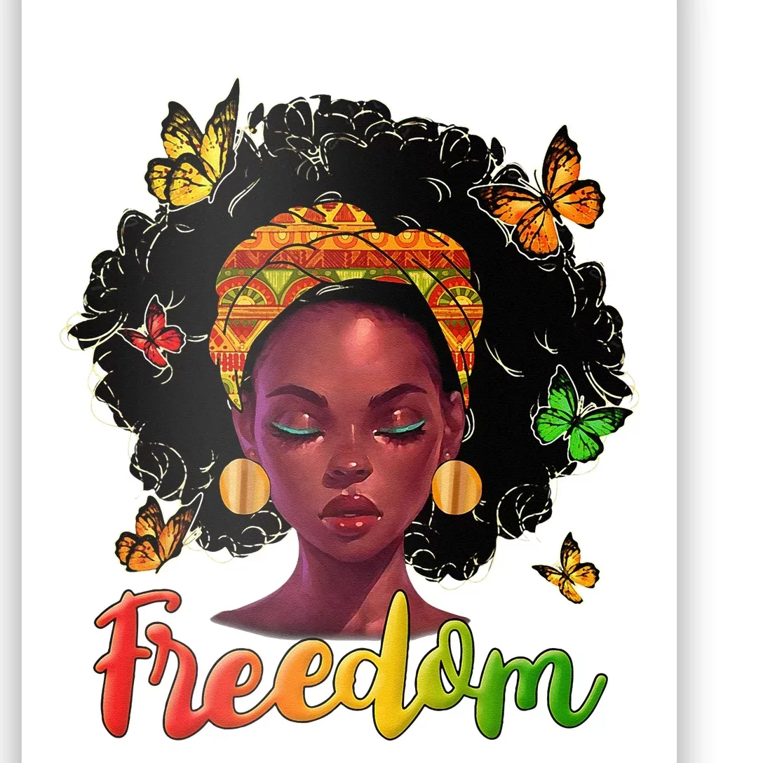 Juneteenth Outfit Freedom Wo Dress 19th June Gifts Poster