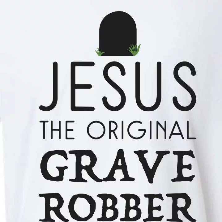 Jesus Original Grave Robber Cute Christian Easter Halloween Sueded Cloud Jersey T-Shirt