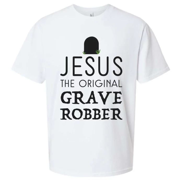 Jesus Original Grave Robber Cute Christian Easter Halloween Sueded Cloud Jersey T-Shirt