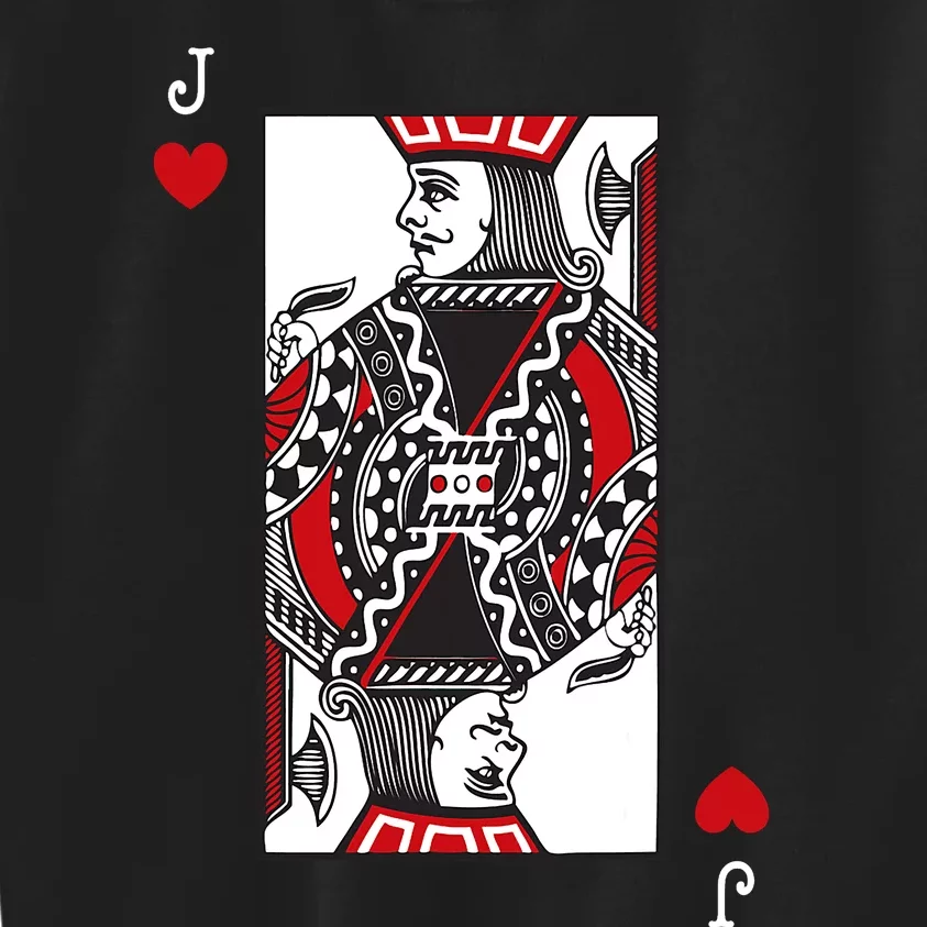 Jack Of Hearts Valentines Day Cool Playing Card Poker Kids Sweatshirt