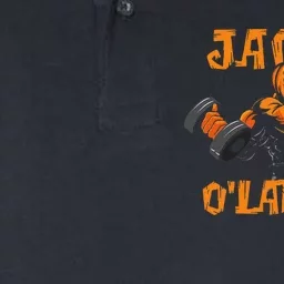 Jacked OLantern Halloween Gym Workout Lifting Pumpkin Softstyle Adult Sport Polo