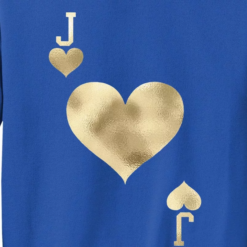 Jack Of Hearts Playing Card Halloween Costume Gold Sweatshirt