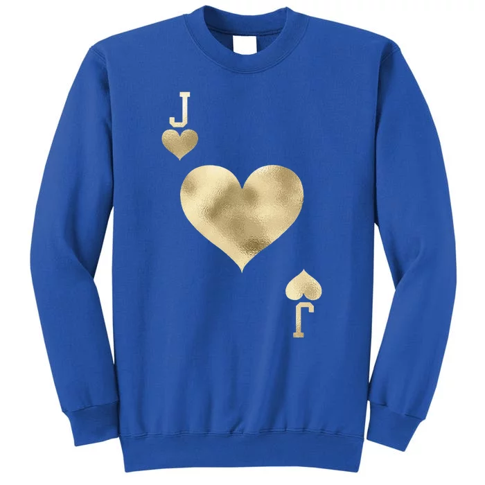 Jack Of Hearts Playing Card Halloween Costume Gold Sweatshirt