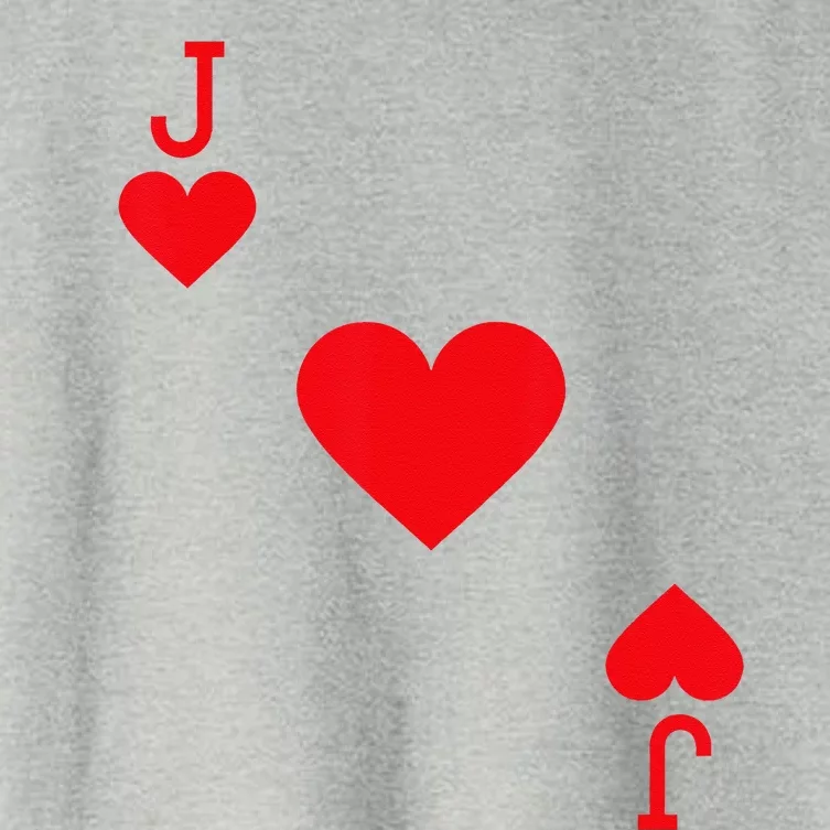 Jack Of Hearts Costume Halloween Deck Of Cards Women's Crop Top Tee