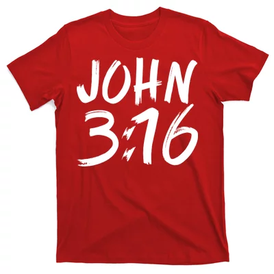 John 3 16 T-Shirt Three 16 3:16 Colors Football Jersey Style Mens