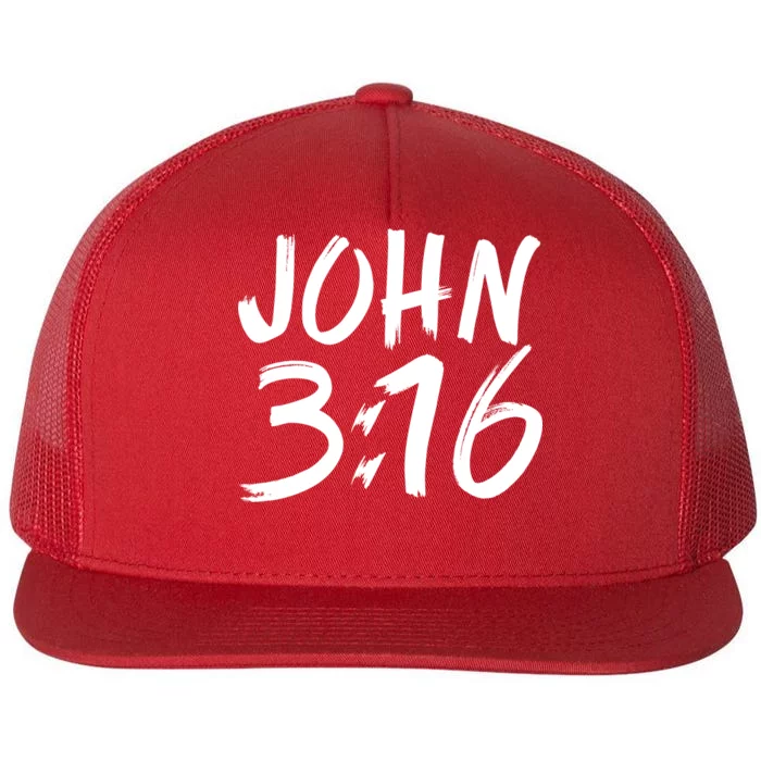 John 3:16 Flat Bill Trucker Hat