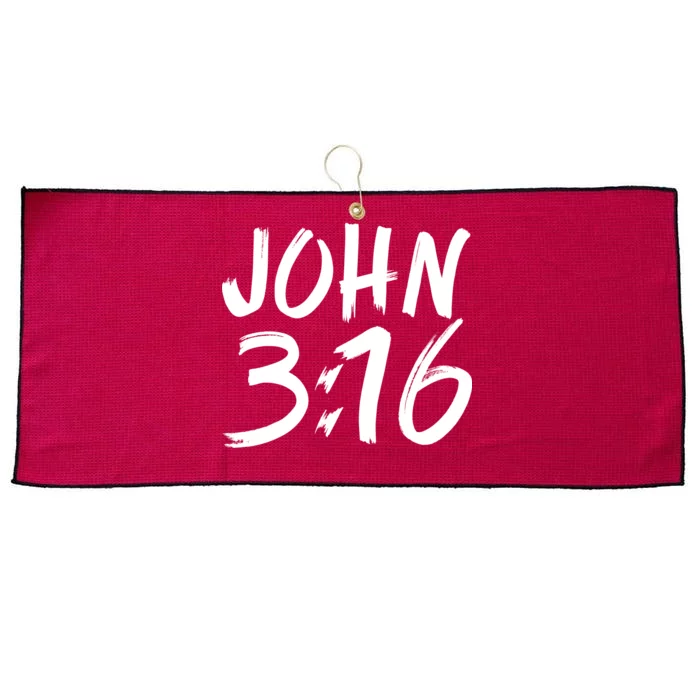 John 3:16 Large Microfiber Waffle Golf Towel