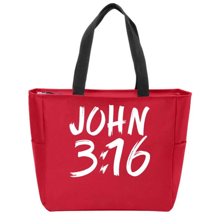 John 3:16 Zip Tote Bag