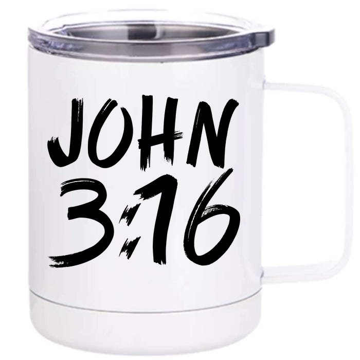 John 3:16 Front & Back 12oz Stainless Steel Tumbler Cup