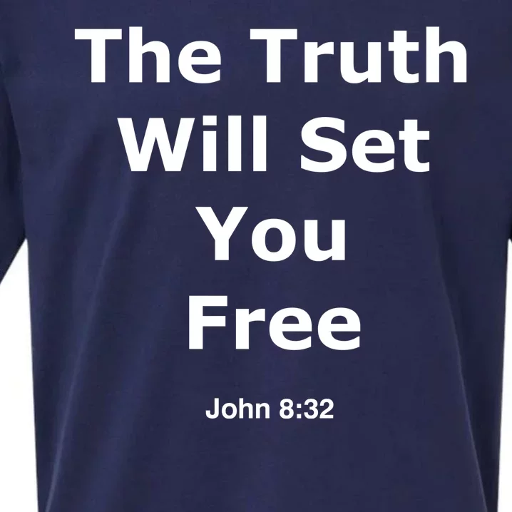 John 8:32 The Truth Will Set You Free Sueded Cloud Jersey T-Shirt