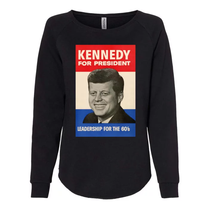 John F. Kennedy 1960 Campaign Poster Womens California Wash Sweatshirt