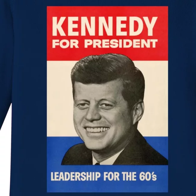 John F. Kennedy 1960 Campaign Poster Baby Long Sleeve Bodysuit