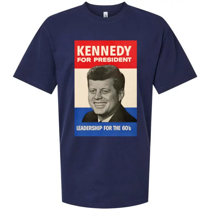 John F. Kennedy 1960 Campaign Poster Sueded Cloud Jersey T-Shirt