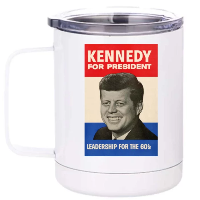 John F. Kennedy 1960 Campaign Poster Front & Back 12oz Stainless Steel Tumbler Cup