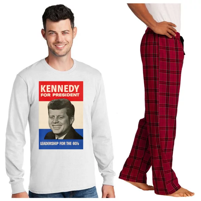 John F. Kennedy 1960 Campaign Poster Long Sleeve Pajama Set