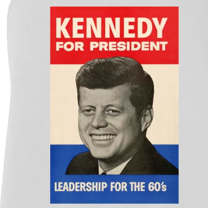 John F. Kennedy 1960 Campaign Poster Women's Racerback Tank