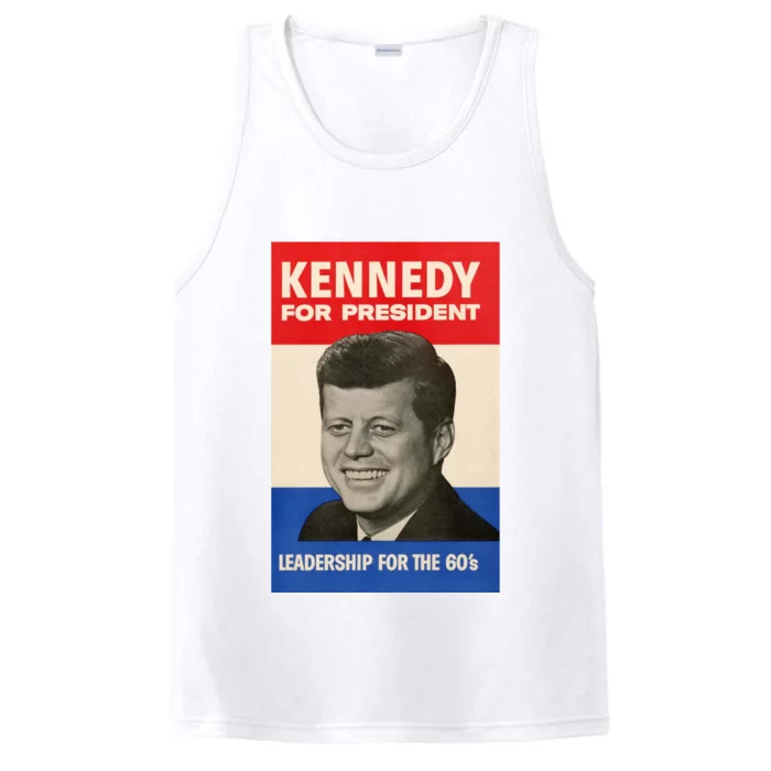 John F. Kennedy 1960 Campaign Poster Performance Tank