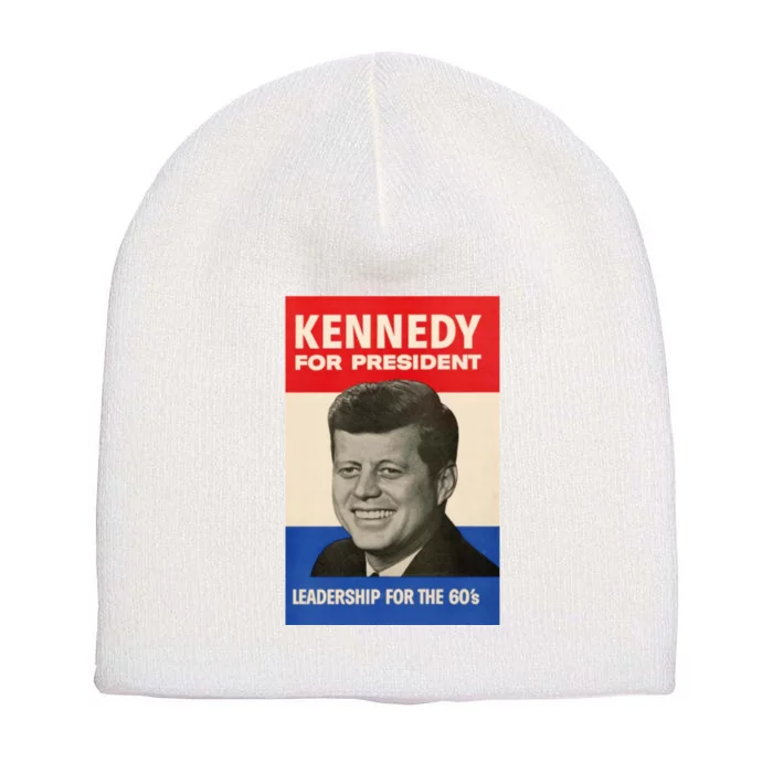 John F. Kennedy 1960 Campaign Poster Short Acrylic Beanie