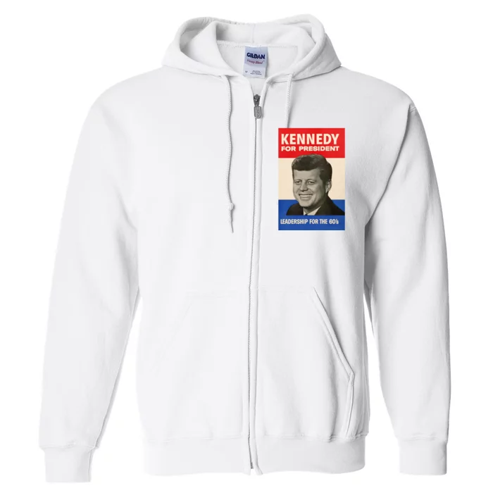 John F. Kennedy 1960 Campaign Poster Full Zip Hoodie