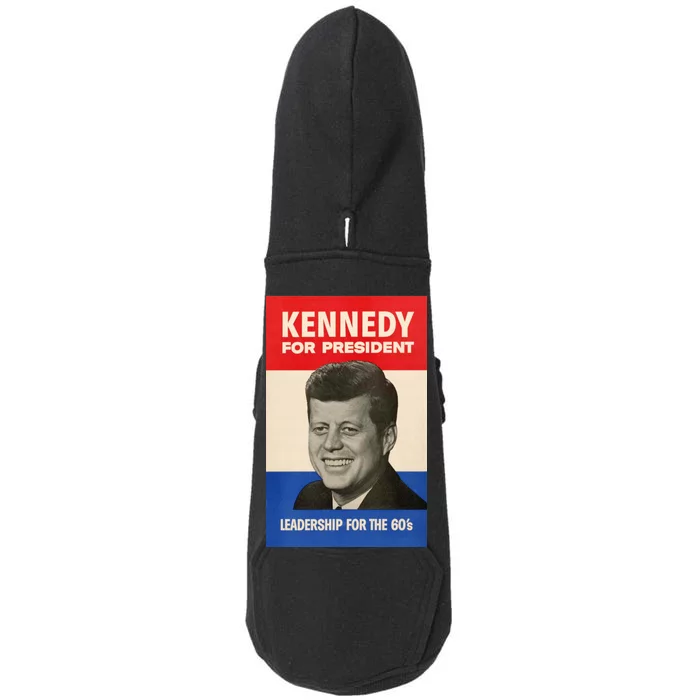 John F. Kennedy 1960 Campaign Vintage Poster Doggie 3-End Fleece Hoodie