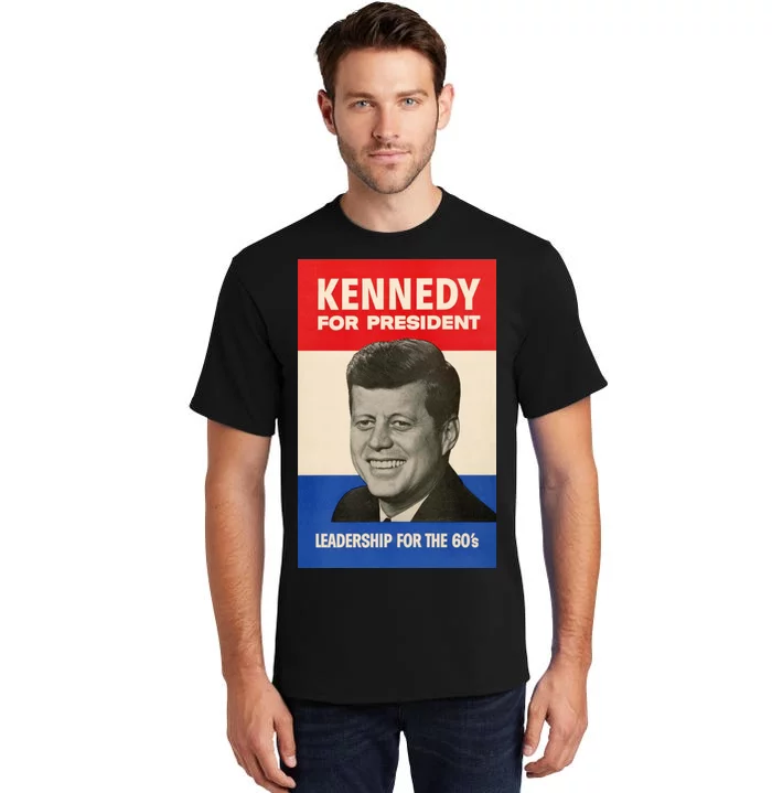 John F. Kennedy 1960 Campaign Vintage Poster Tall T-Shirt