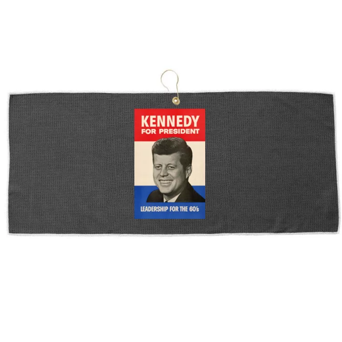 John F. Kennedy 1960 Campaign Vintage Poster Large Microfiber Waffle Golf Towel