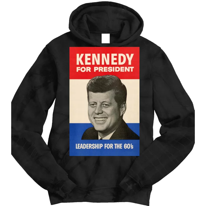 John F. Kennedy 1960 Campaign Vintage Poster Tie Dye Hoodie