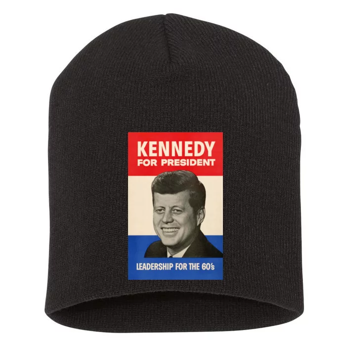 John F. Kennedy 1960 Campaign Vintage Poster Short Acrylic Beanie