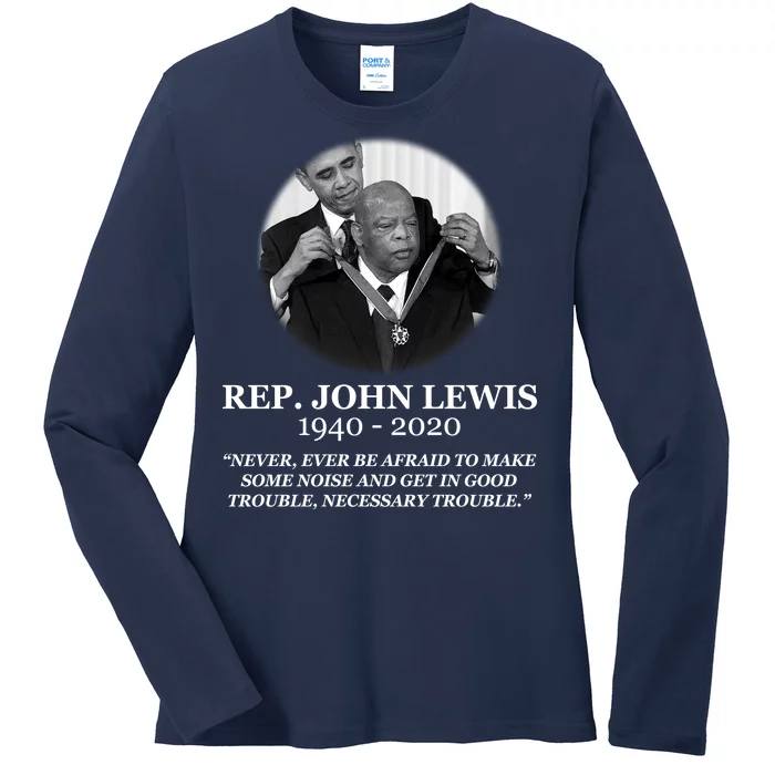 John Lewis Medal Of Freedom RIP 1940-2020 Ladies Long Sleeve Shirt