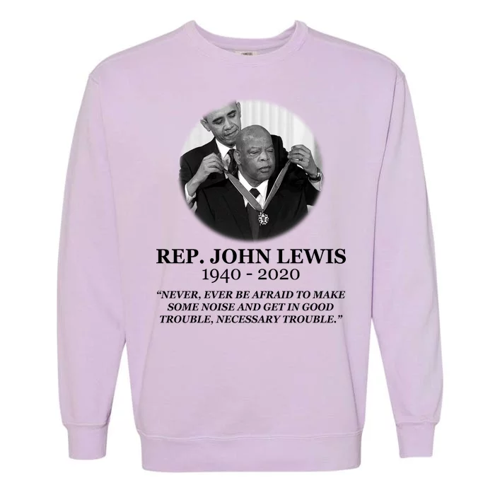 John Lewis Medal Of Freedom RIP 1940-2020 Garment-Dyed Sweatshirt