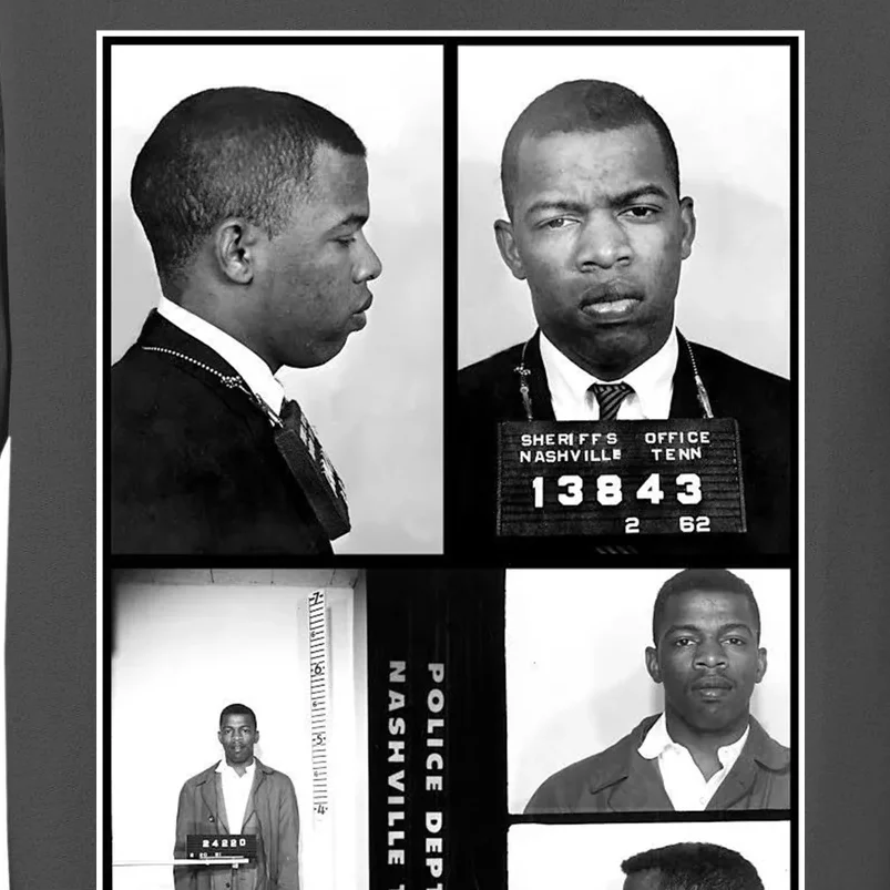 John Lewis Mug Shots Civil Rights Leader Tall Sweatshirt