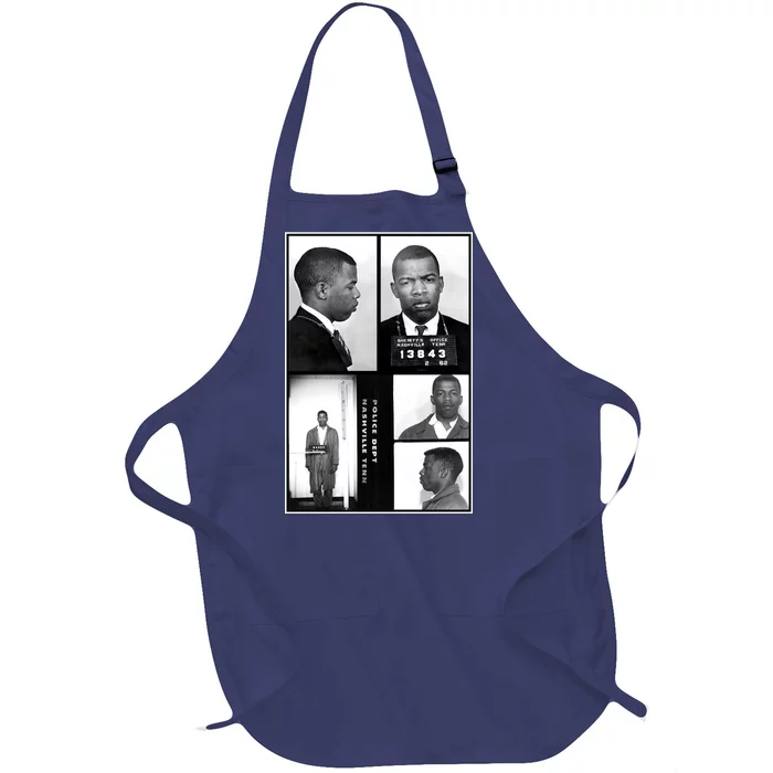 John Lewis Mug Shots Civil Rights Leader Full-Length Apron With Pocket