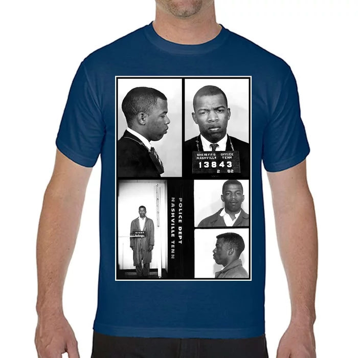 John Lewis Mug Shots Civil Rights Leader Comfort Colors T-Shirt