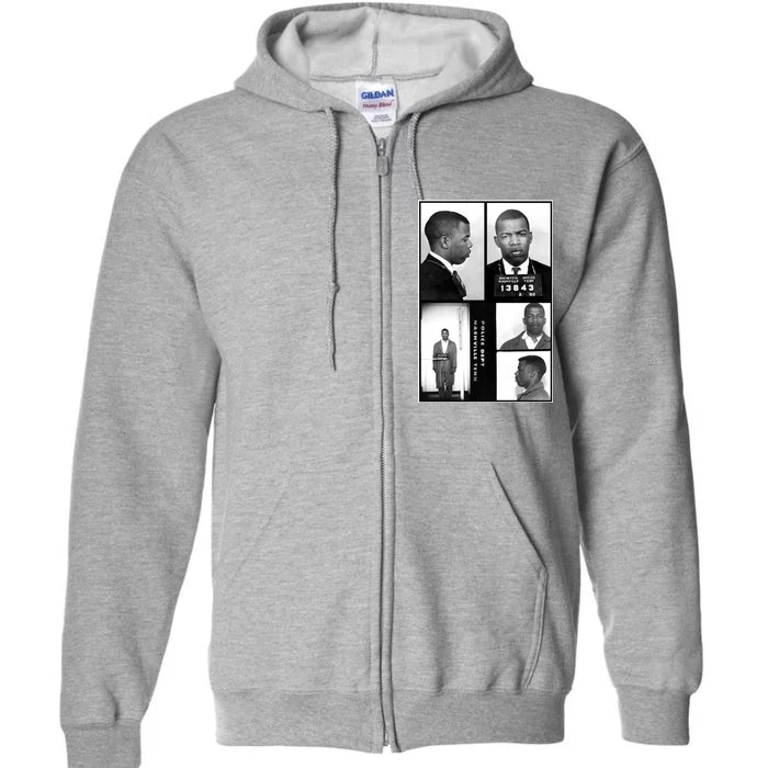 John Lewis Mug Shots Civil Rights Leader Full Zip Hoodie